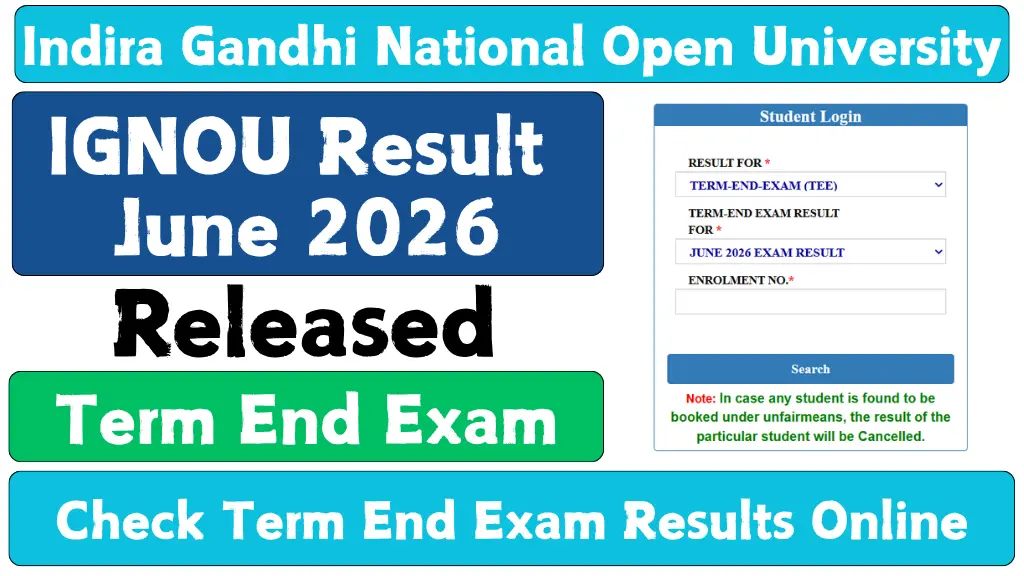 IGNOU Result June 2026