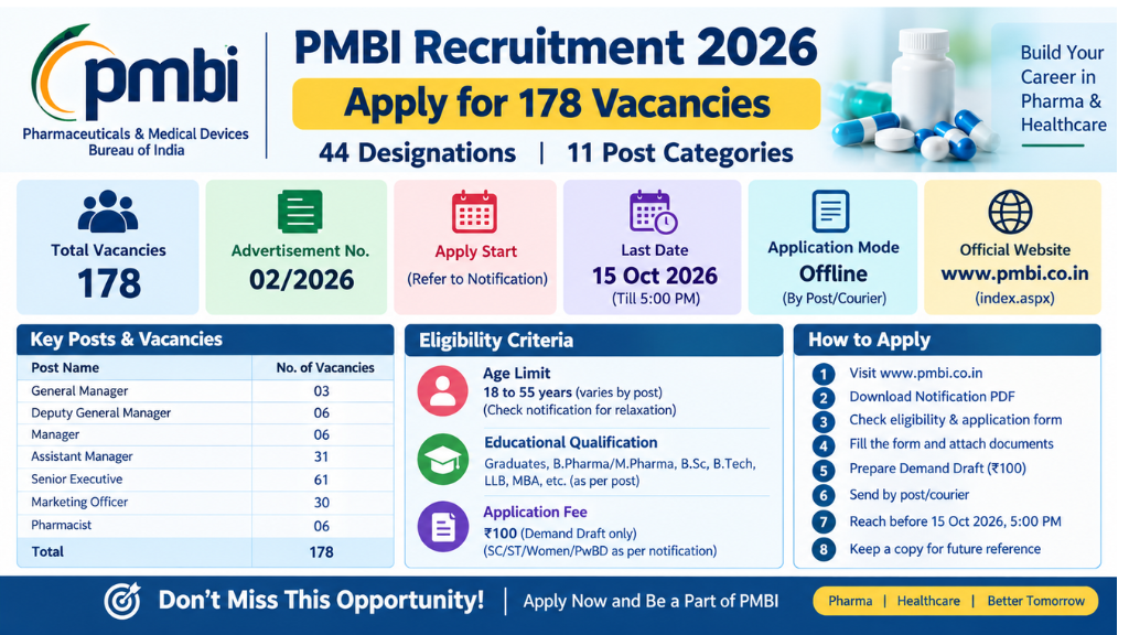 PMBI Recruitment 2026