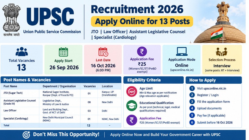 UPSC Recruitment 2026